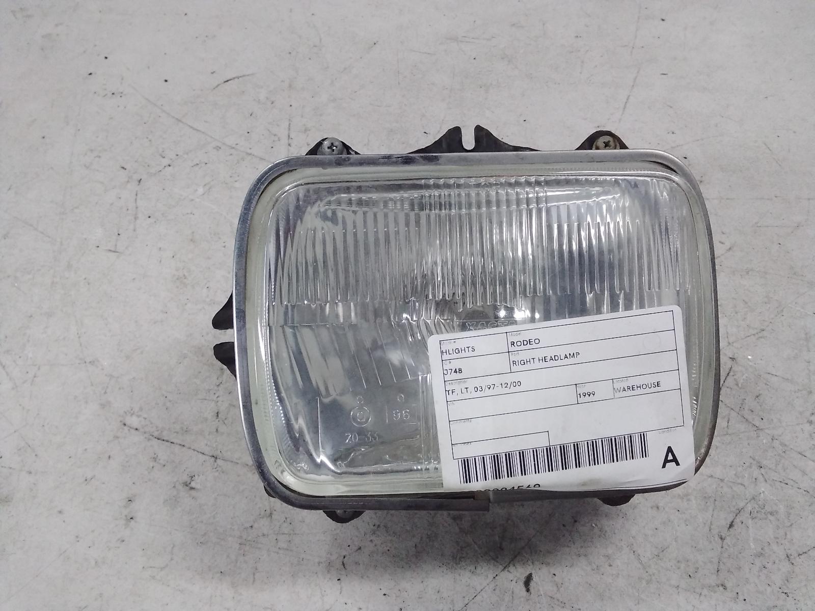 1999 Holden Rodeo Right Headlamp View Auto part Right Headlamp Holden Rodeo 1999
