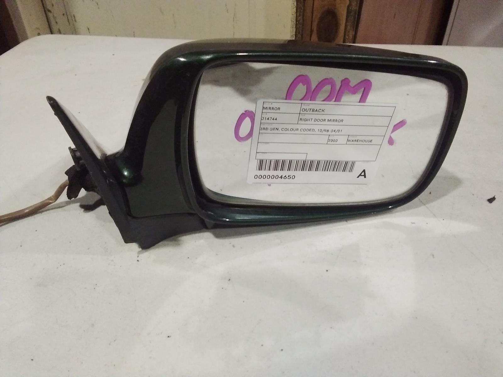 2000 Subaru Outback Right Door Mirror View Auto part Right Door Mirror Subaru Outback 2000