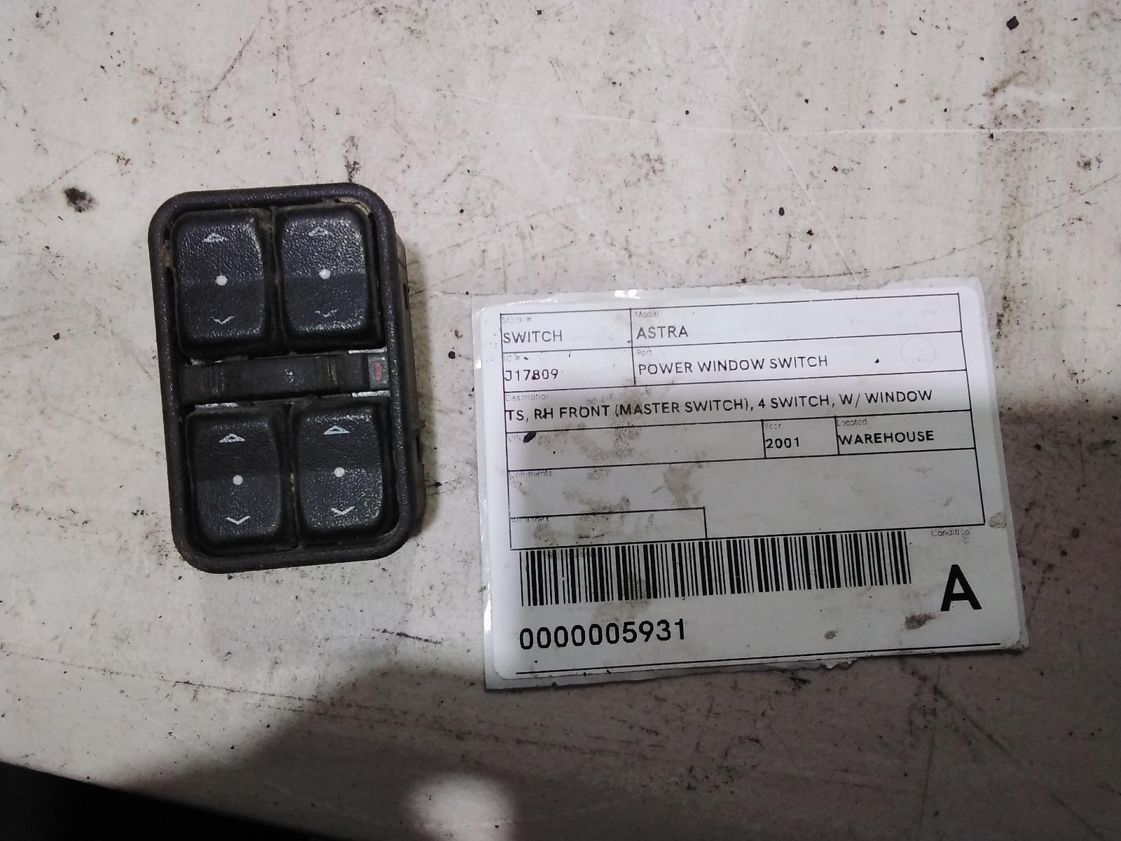 2001 Holden Astra Pwr Dr Wind Switch View Auto part Pwr Dr Wind Switch Holden Astra 2001