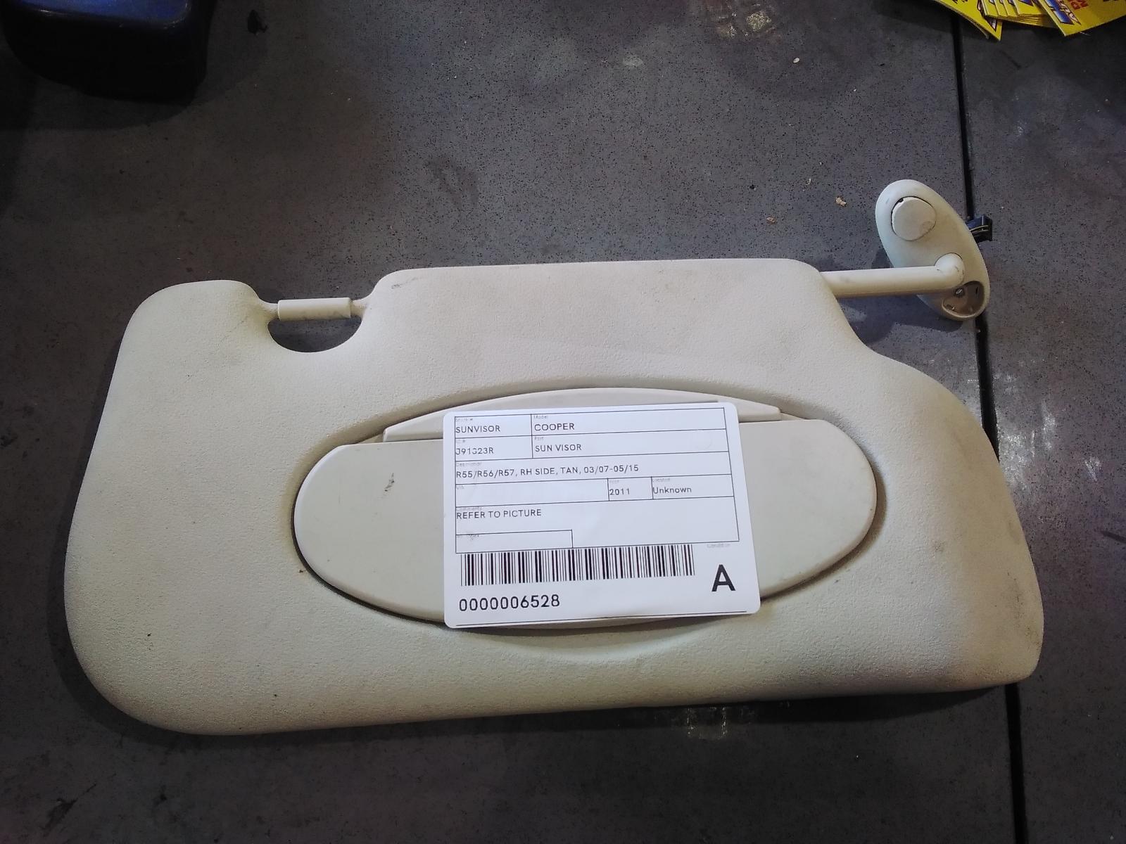 View Auto part Sunvisor Mini Cooper 2011