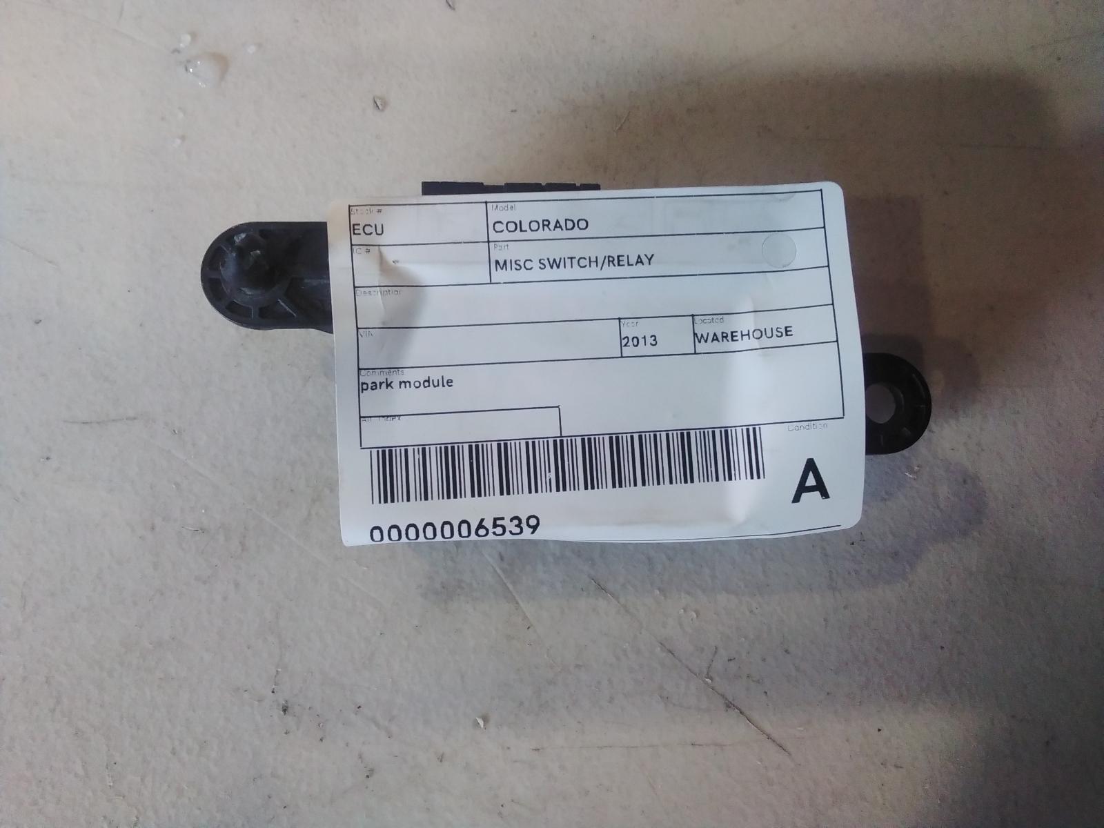 View Auto part Misc Switch/Relay Holden Colorado 2013