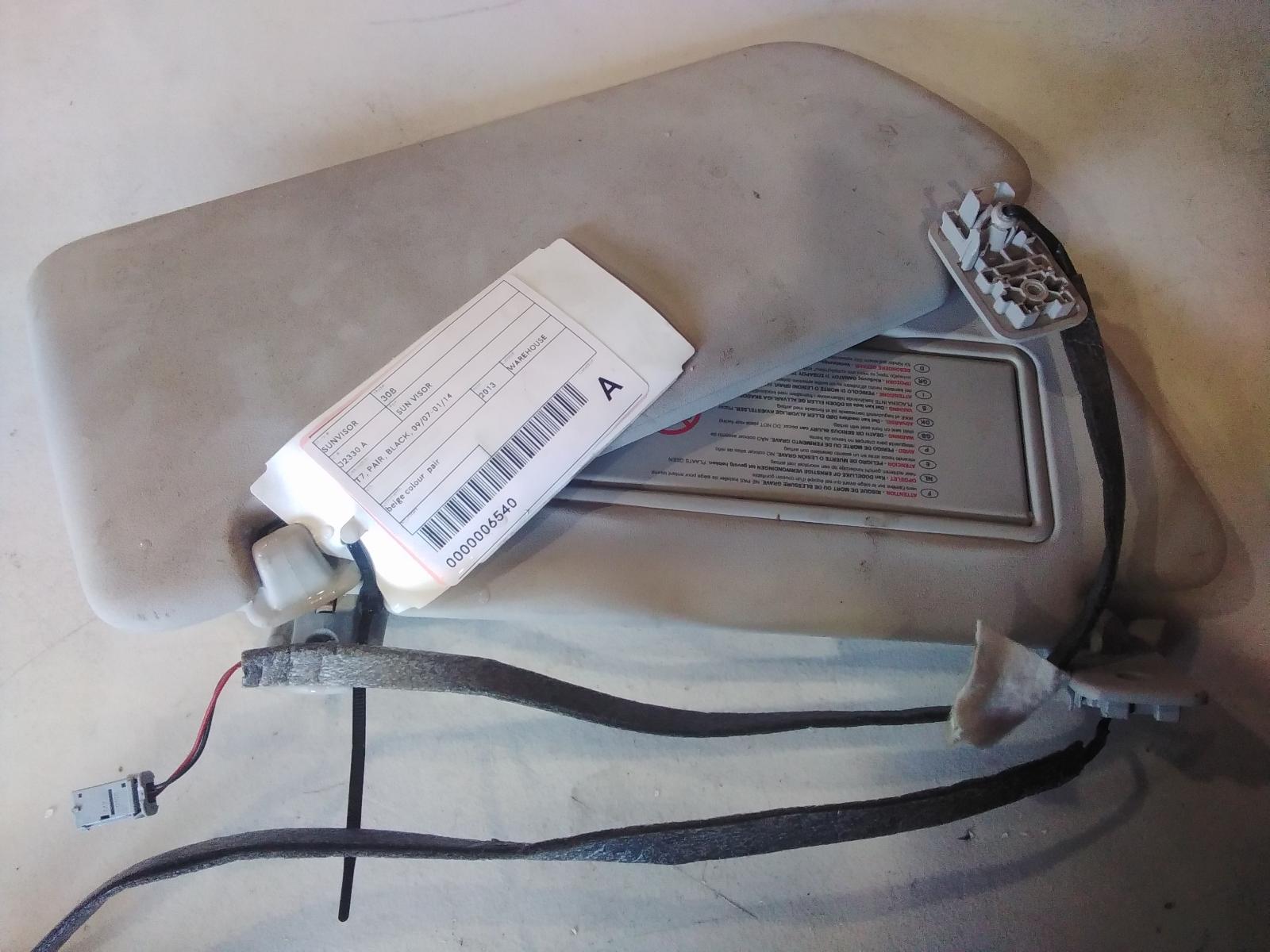 View Auto part Sunvisor Peugeot 308 2013