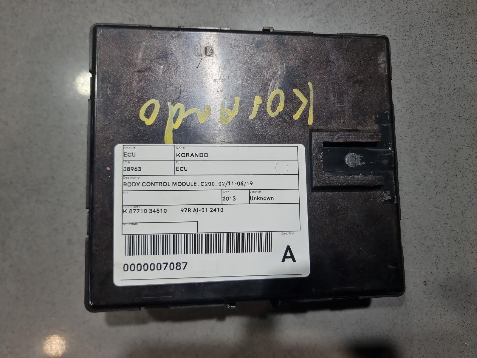 View Auto part Ecu Ssangyong Korando 2013